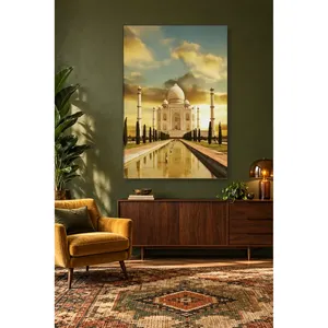 Impresión en Lienzo de Fida Taj Mahal al Atardecer Dorado - Product Image 1
