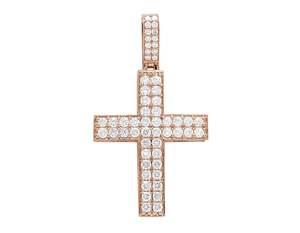 Joyería de fantasía religiosa cruzada de estilo hip hop de moda con diamante de moissanita en plata de ley 925 colgante de diamante de claridad VVS - Product Image 1