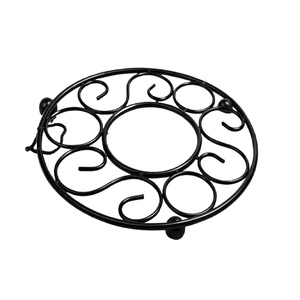 Socle rond exclusif en fonte pour plats chauds, casseroles, assiettes, théières – Support rustique en fonte pour plats chauds, idéal pour la cuisine et la table à manger - Product Image 3