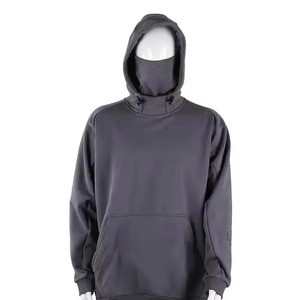 OEM Manufacturer Custom Logo 100% Cotton Bonded Woven Solid Hooded Breathable Face Cover <b>Masked</b> Men <b>Fishing</b> Pullover Hoodie - Product Image 1