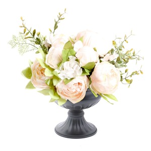 Bol à compote en aluminium noir mat pour ferme moderne Vase à piédestal gris anthracite Base cannelée pour centres de jardin - Product Image 5