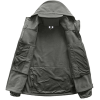 Vestes coupe-vent softshell d'hiver pour hommes en gros, 100 % polyester, imperméables, respirantes, col montant, fermeture frontale