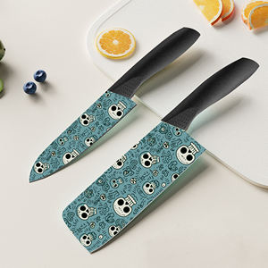 En stock Ensemble de couteaux de chef professionnels de qualité supérieure 9 pièces Lames en céramique de haute qualité Manche en plastique Durable Cadeau Noël 2026 - Product Image 3