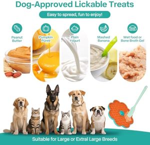 แผ่นซิลิโคนรองเลียสำหรับสัตว์เลี้ยงแผ่นรองคลายเครียดสำหรับสุนัขและแมวตัวป้อนแบบไม่ลื่นช้าทำความสะอาดง่าย - Product Image 6