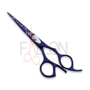 Ciseaux de coiffure professionnels bleus personnalisés en acier inoxydable, ciseaux de barbier décoratifs pour salon de coiffure avec logo - Product Image 4