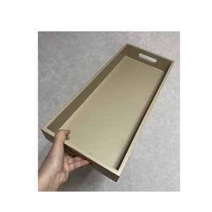 ผลิตชุดถาดไม้ตกแต่ง/ถาดทํารังไม้สีเทาธรรมชาติพร้อมที่จับ/เครื่องครัวไม้เครื่องมืออาหารเย็น - Product Image 2