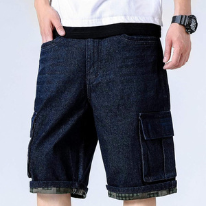 Pantalones cortos de mezclilla para hombre personalizados transpirables OEM ropa de calle de tela de algodón de verano con opciones de impresión de logotipo y etiqueta privada - Product Image 4