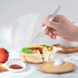 Récipient alimentaire en plastique empilable Karat, transparent (paquet de 300) - Product Image 3