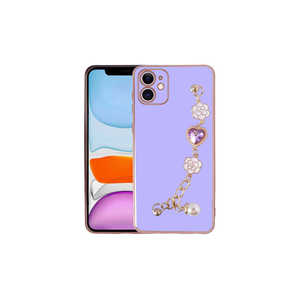 Coque en silicone souple Netzy Purple pour iPhone 11 7 Plus avec dragonne et protection de l'appareil photo - Product Image 1