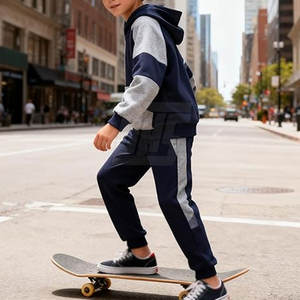 ชุดวอร์มเด็ก ผ้าสเตรช ชุดสองชิ้น ชุดวอร์มเด็ก สำหรับเล่นกีฬาและใส่ในชีวิตประจำวัน - Product Image 4