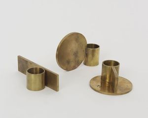 Candelabro de latón antiguo de columna pequeña para mesa de cena, Juego de 3 portavelas navideñas de alta calidad - Product Image 6