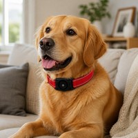 Collier GPS pour chien et chat, certifié Apple Find My, étanche IP68, anti-perte, réfléchissant, réglable, tailles S, M, L