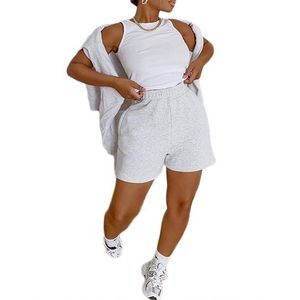 Shorts décontractés taille haute pour femme, couleur unie, respirants, pour l'été, polyvalents, avec taille élastique - Product Image 3
