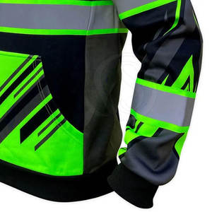 Heavy Duty <b>Hi</b> <b>Vis</b> Reflective ANSI Class 2 Waterproof Quick Dry Breathable Safety <b>Hoodies</b> Zipper Warm Lining Logo for Cold - Product Image 5