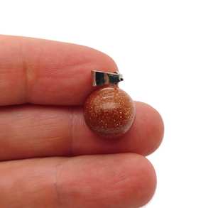 925 Sterling Silver Ball Pendant Stone Crystal Healing <b>Charm</b> <b>for</b> Children's <b>Jewelry</b> <b>Making</b> - Product Image 1