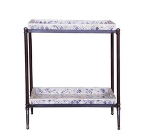 Table console moderne, écologique, durable, en os et en fer, avec base de pieds, pour chambre à coucher, salle à manger, salon, appartement, atelier - Product Image 1