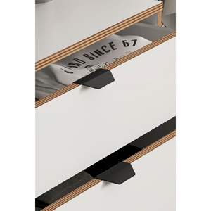 Modern Eco-Friendly 2 Drawer Melamine <b>Wooden</b> Nightstand <b>Bedside</b> <b>Table</b> Multifunction Bedroom Living Room Apartment Hotel School - Product Image 3