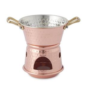 Olla de cobre hecha a mano con mango de latón, olla para servir alimentos de calidad exclusiva para accesorios de cobre - Product Image 3