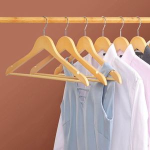 ที่แขวนเสื้อผ้าไม้เนื้อแข็งสำหรับตู้เสื้อผ้าห้องน้ำห้องนั่งเล่นสำหรับเสื้อโค้ทกางเกงสูทเสื้อกันลื่น - Product Image 3