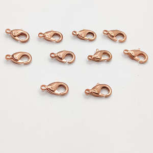 Conector de Cierre de Langosta de 12 mm para Fabricación de Joyas, en Oro, Plata, Oro Rosa y Latón, Paquete de 5 Piezas con Forma Cuadrada - Product Image 3