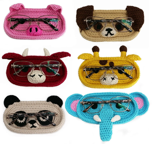 Crochet Gift Eyeglass Case Handmade Eyeglasses Holder <b>Cute</b> <b>Bear</b> Amigurumi Animal Glasses Glaser Handwork Holder Eyeglass Tray - Product Image 3