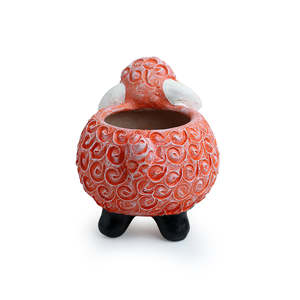 Pot de fleurs en terre cuite fait à la main et peint à la main (8 pouces) - Product Image 5