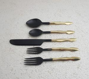 Wholesale 20-Piece Stainless Steel Flatware <b>Set</b> <b>for</b> 4, Modern Silver Cutlery with Teardrop Handle <b>for</b> Restaurant wedding cutlery - Product Image 3