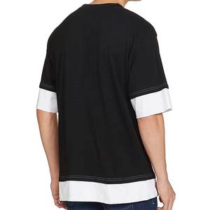 เสื้อยืดโอเวอร์ไซส์สำหรับผู้ชายเสื้อยืดโอเวอร์ไซส์ผ้าย้อมสีล้วนสำหรับผู้ชายผ้าระบายอากาศได้ดีออกแบบโลโก้ได้ตามต้องการ - Product Image 2