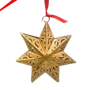 Antique Metal Iron <b>Snowflake</b> Hanging with Bell Christmas Tree <b>Decoration</b> - Product Image 5