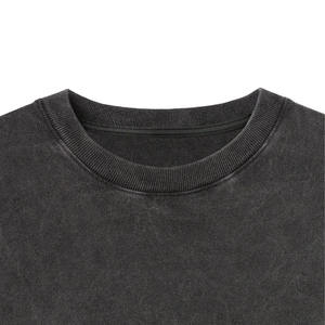 T-shirt de luxe pour homme 220 g/m² 'VINTAGE BLACK' avec logo personnalisé, qualité supérieure, épaules tombantes, coupe classique, 100 % coton tissé lourd - Product Image 3