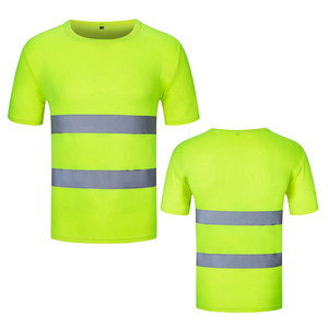 High Visibility Reflective Safety <b>Work</b> Shirt ANSI ISEA Certified <b>Waterproof</b> Breathable Polyester Construction Uniform Wholesale - Product Image 1