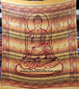 KHADI BUDDHA Sábanas Decorativas para el Hogar, Tapices, Decoraciones Colgantes de Pared para el Hogar y Regalos GC-TPDB-309 - Product Image 1