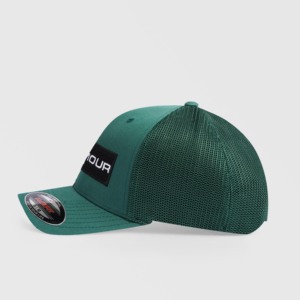 Gorra Trucker GA en Verde Azulado, Talla Única, Logotipo Serigrafiado, Malla y Tela de Algodón, para Negocios y Pesca - Product Image 2