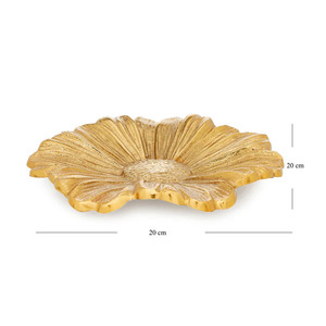 Elegant Gold Floral <b>Platter</b> Luxury Design for Serving and Display Handcrafted Gold Serving <b>Platter</b> - Product Image 5