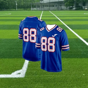 เสื้อทีมฟุตบอลอเมริกันเสื้อทีมฟุตบอลระบายอากาศได้ดีแขนสั้นพิมพ์ลายแบบถ่ายโอนความร้อนได้ทั้งหมดโลโก้ตามสั่ง - Product Image 4