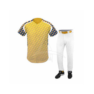 Ensembles d'uniformes de baseball respirants, séchage rapide, haute qualité, 100% polyester, personnalisables, col rond, faible MOQ, prix abordable, pour hommes adultes - Product Image 1