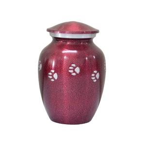 Urnes funéraires en aluminium de haute qualité pour animaux de compagnie avec empreinte de patte et urnes funéraires en métal fini marbre brun pour cendres humaines - Product Image 2