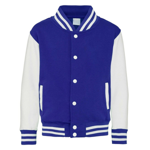 Veste universitaire personnalisable de style High Street pour hommes avec col montant et manches en cuir Veste universitaire de baseball pour hommes - Product Image 6