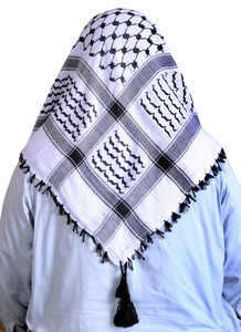 Foulards Shemagh en acrylique respirants et durables Al Arafat Motif solide Utilisation tactique à l'extérieur avec logo personnalisé Options disponibles - Product Image 4