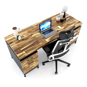 Escritorio Ejecutivo Contemporáneo 180x70cm Madera de Acacia Gabinete Integrado Muebles de Oficina de Lujo BGD68060 - Product Image 4