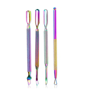 Pousse-cuticules professionnel en acier inoxydable à double extrémité pour salons de beauté - Product Image 1
