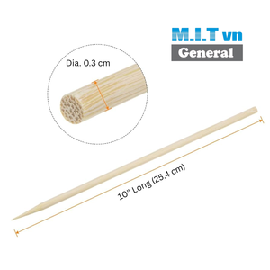 Brochettes en bambou de qualité supérieure de 10 pouces pour barbecue, grillades, fabrication de kebabs et restauration - Product Image 3