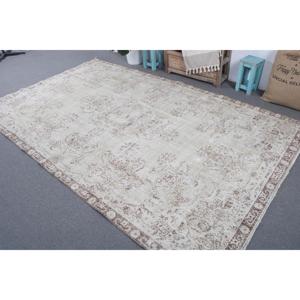 พรมตุรกี, พรมขนาดใหญ่ 6.3x10.2 ฟุต, พรมขนสัตว์สีขาวล้วนสไตล์วินเทจ - Product Image 2
