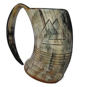 Taza de cuerno de búfalo de primera calidad, taza de cuerno vikinga para beber, tamaño grande, de la India, por HANNAN HANDICRAFT - Product Image 5