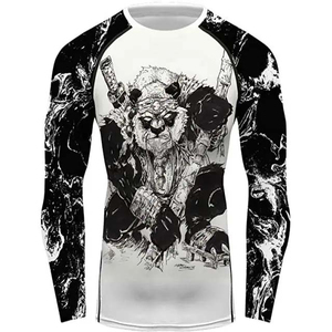 ชุดป้องกันผื่น MMA แขนยาวพิมพ์โลโก้ได้ตามต้องการพร้อม UPF50 + ระบายอากาศได้และแห้งเร็ว - Product Image 3