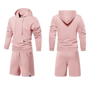 Streetwear décontracté à la mode hommes sweats à capuche et shorts ensemble tissu respirant confortable Options sur mesure pour l'été - Product Image 4