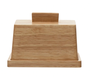 Plat à beurre en bois de bonne qualité avec couvercle en bois conteneur à beurre accessoire de restaurant boîte à beurre qualité durable - Product Image 1