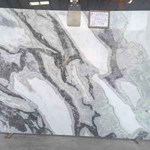 Dalle de marbre vert moderne de la forêt tropicale flammée pour la conception intérieure de la maison de villa garantie d'un an imperméable pour les hôpitaux - Product Image 1