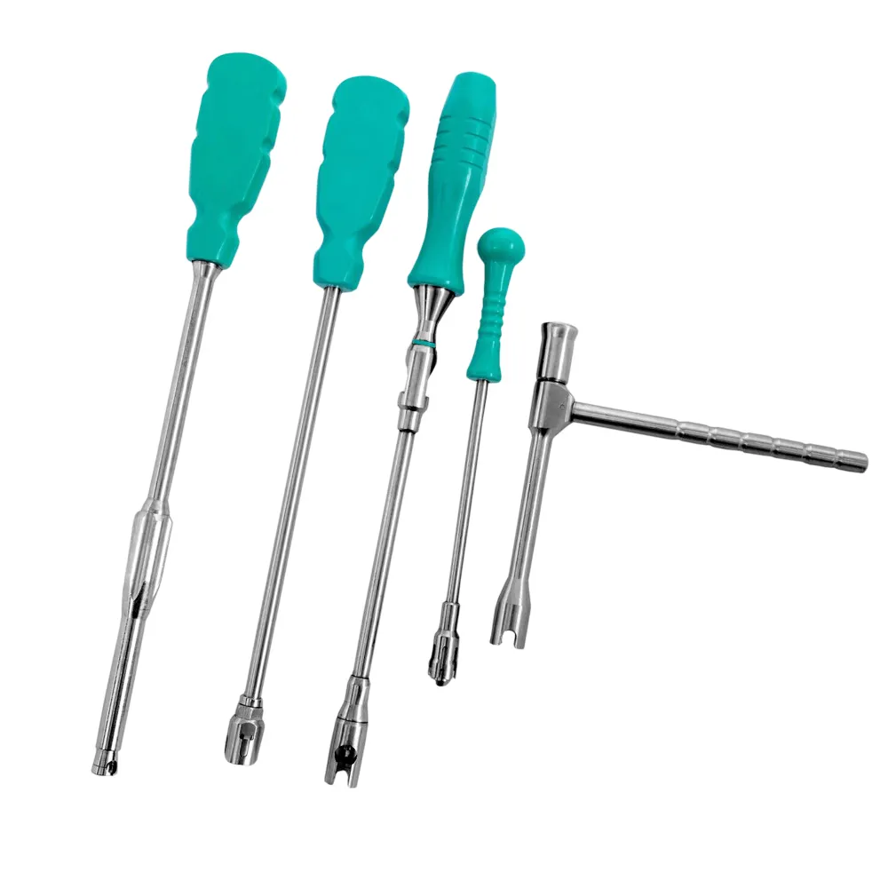 Lot de 5 instruments chirurgicaux orthopédiques de la hanche et du genou Traiber Medical Instruments