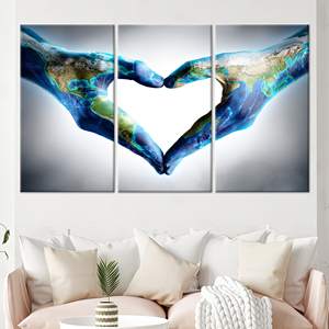 ภาพพิมพ์บนผ้าใบลายดาวเคราะห์สไตล์โบโฮแบบนามธรรมสุดหรูสำหรับการตกแต่งสมัยใหม่,3P:ห่อหุ้มแบบแกลเลอรี่ - Product Image 1